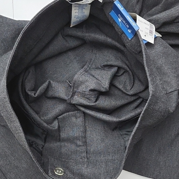 Ricki's Heathered Grey Stretch Mid Rise Fitted Subtle Flare Pants Regular Size 6 - Picture 5 of 14